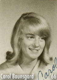Picture of Carol Baunsgard from the 1966 yearbook