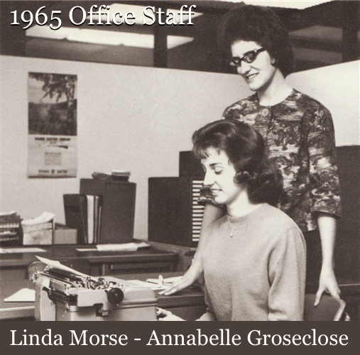 Linda on the Office Staff in 1965