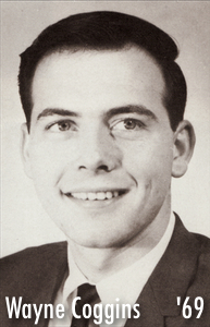 Picture of Wayne Coggins in the 1969 Karisma yearbook