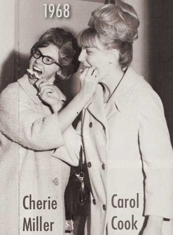 Carol Cook & Cherie Miller from the 1968 yearbook
