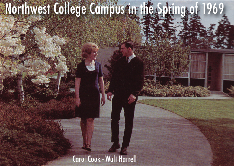 Carol Cook and Walt Harrell spring walk 1969