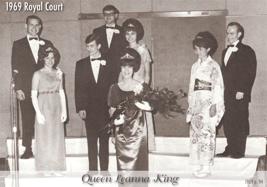 Larry Gray as part of the Royal Court NU yearbook 1969