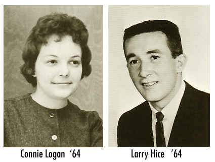 PIctures of Connie Logan and Larry Hice from '64 yearbook