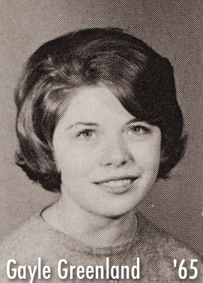 Gayle Greenland in the 1965 yearbook