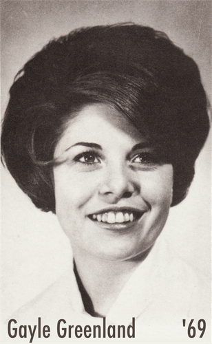 Picture of Gayle Greenland from the 1969 yearbook