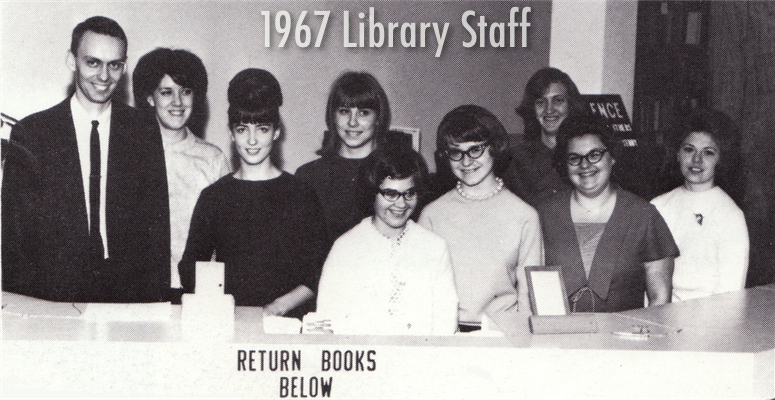 Gayle on the library staff from the 1967 Karisma