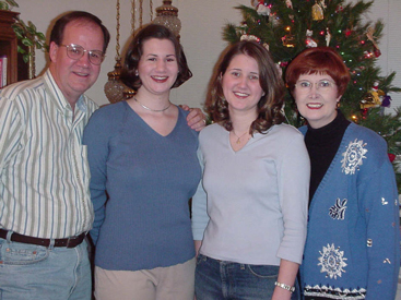 Picture of the McAlexander family Christmas 2008