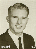 Picture of Don Hof from the 1965 NU Yearbook