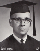 Grad Picture of Roy Larson from NU Yearbook 1965