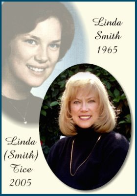A Photo collage with Now and Then Pictures of Linda