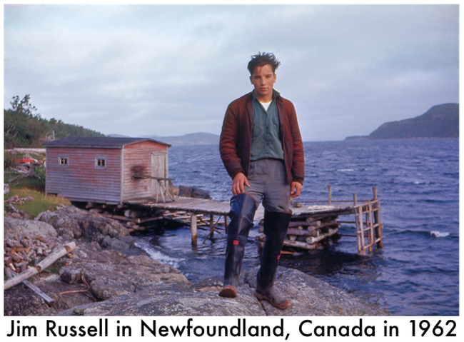 Photo of Jim Russell in Newfoundland, Canada 1962
