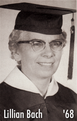 Graduation Picture of Lillian Bach NC Yearbook 1968