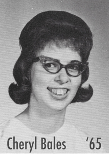 Cheryl Bales from the 1965 NU Yearbook