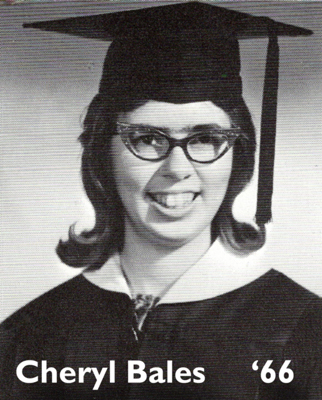 Cheryl Bales NC Graduation Picture 1966 Yearbook