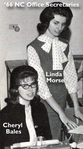 Picture of Cheryl Bales Secretaries 1966 NC Yearbook
