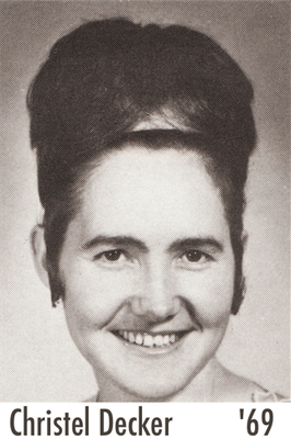 Photo of Christel Decker from the 1969 NU Yearbook