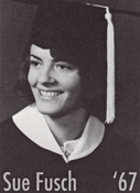 Picture of Sue Fusch from the 1967 NU Yearbook