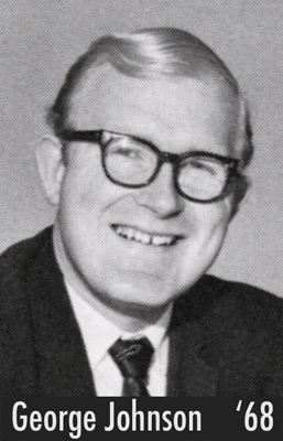 Photo of George Johnson from the 1968 NU Yearbook