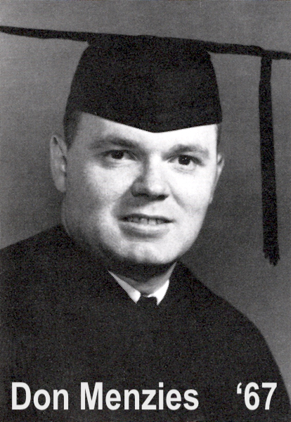 Photo of Don Menzies from the 1967 NU Yearbook