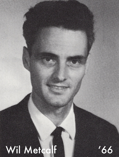 Photo of Wil Metcalf from the 1966 NU Yearbook