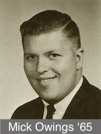 Photo of Mick Owings from the 1965 1965 NU Yearbook