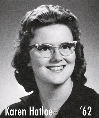 Photo of Karen Hatloe from the 1962 NU Yearbook