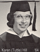 Photo of Karen Tuttle from the 1964 NU Yearbook