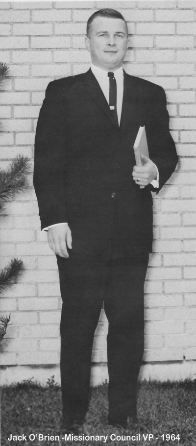 Picture of Jack O'Brien from the 1964 NC Yearbook