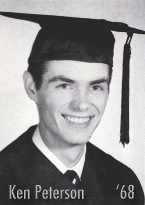 Ken Peterson's graduation picture NC Yearbook 1968