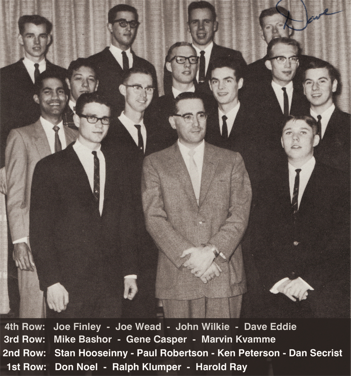 Ken in the 1964 yearbook Men's Glee Club