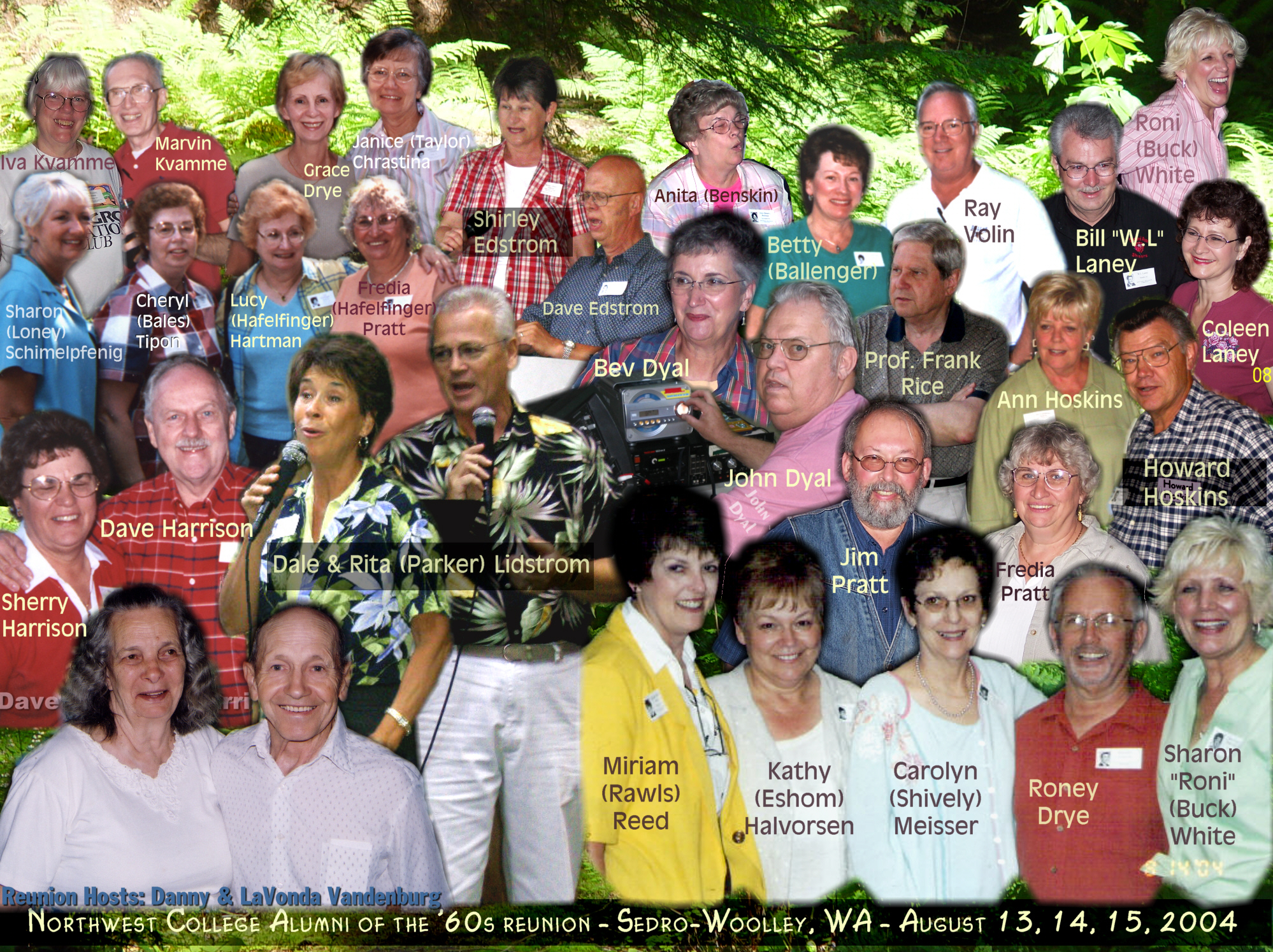 collage of pictures from reunion 2004