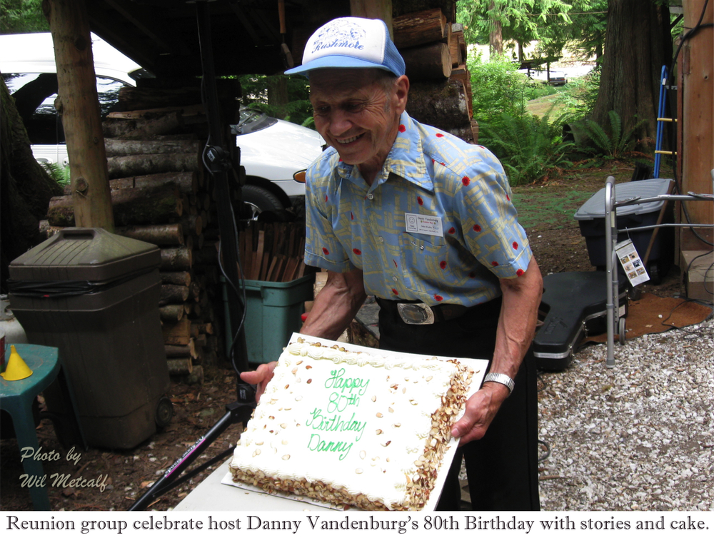 Picture of Danny Vandenburg with his 80th BD cake