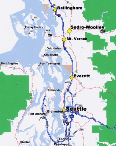 Map of Northwest Washington