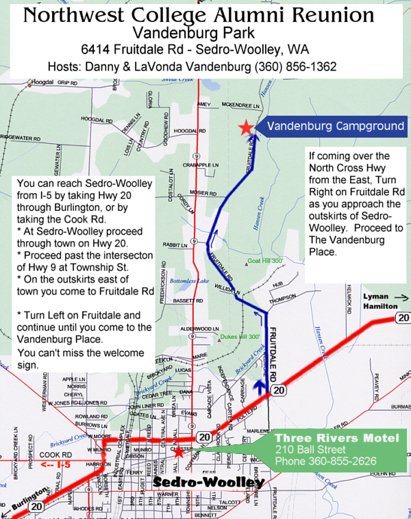 Map to Vandenburg Park