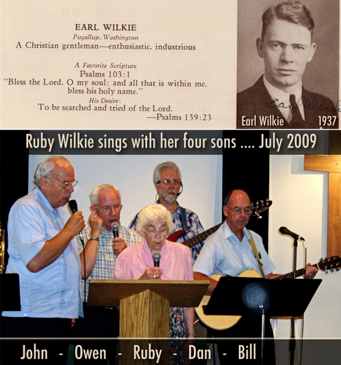 collage of Earl wilkie and family