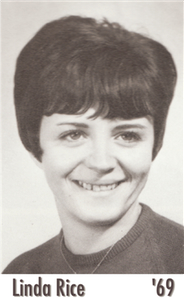 Picture of Linda Rice from the 1969 NU Yearbook