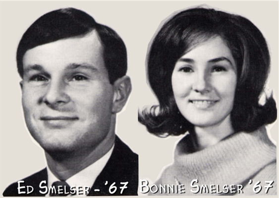 Picture of Bonnie & Eddie from the 1967 yearbook