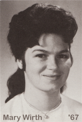 Mary Wirth in the 1967 Northwest College Kirisma